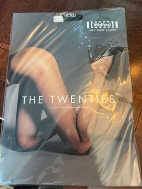 Wolford Black Fishnet 'The Twenties' Tights size Medium